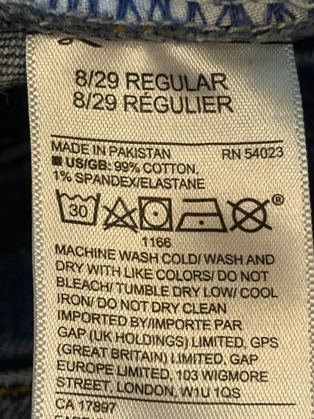 GAP blue jeans 29 straight leg high waist - Picture 9 of 10